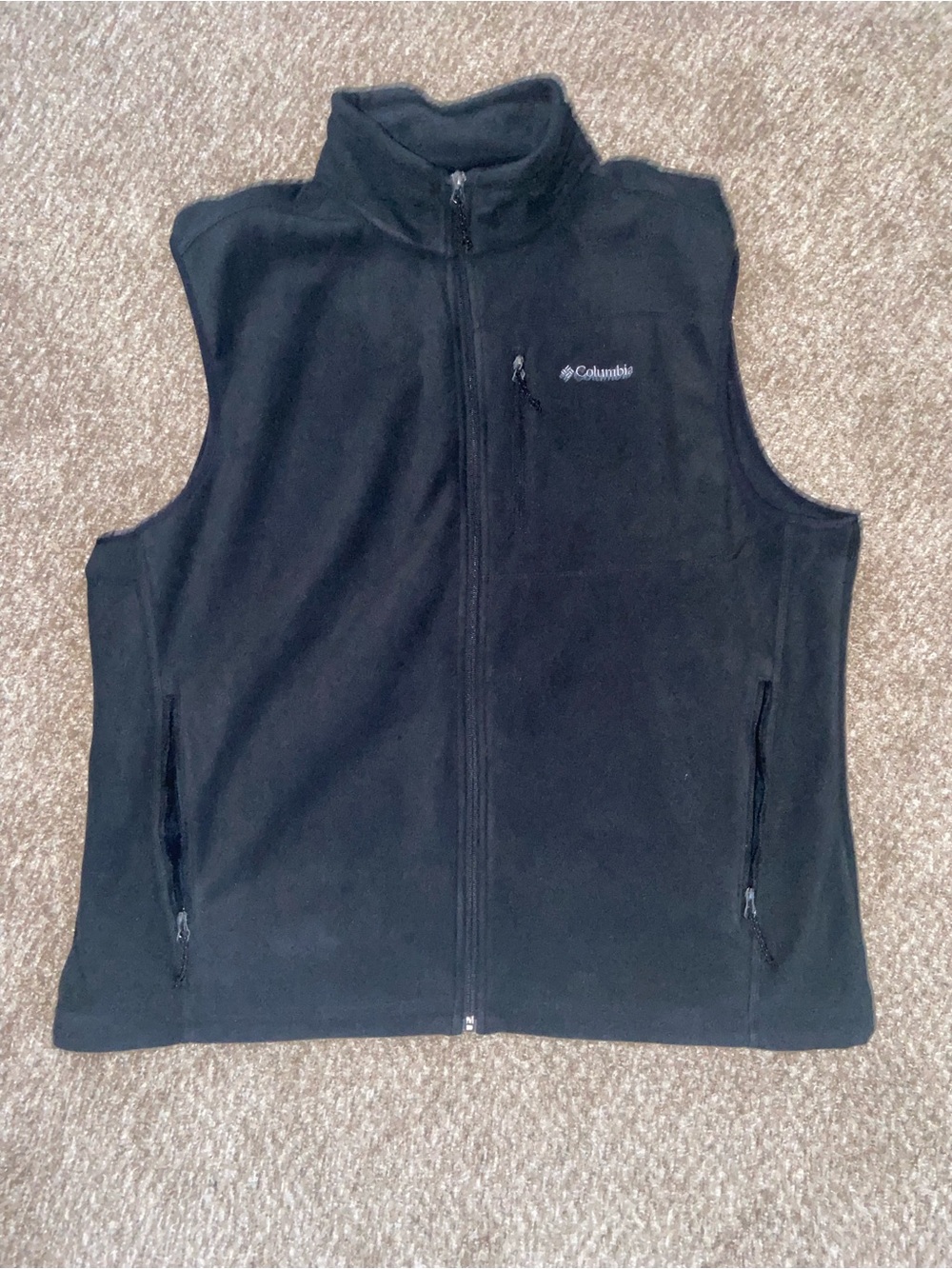Mens Columbia Black Fleece Vest XXL